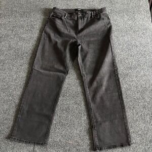 Hudson Los Angeles Womens Size 14 Black Dark Wash Straight Leg Jeans High Rise